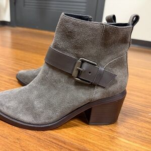All Saints Taupe Suede Ankle Boots